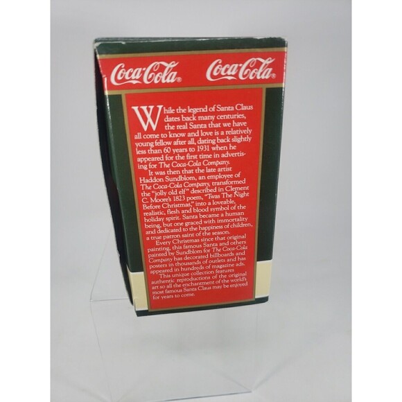 Coca-Cola Trim A Tree Collection 1938 Santa with Girl Christmas Ornament 1990 - Picture 6 of 16